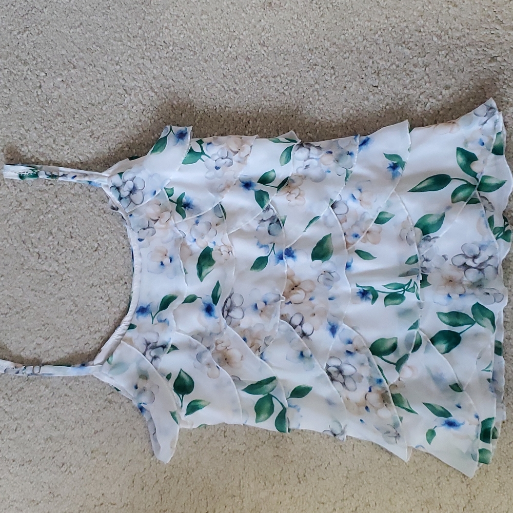 White House Black Market floral tank top